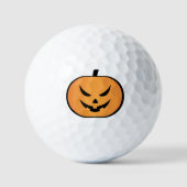 Balles De Golf Jack-o'-lantern Éffrayant Citrouille Halloween (Recto)