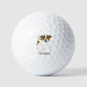 Balles De Golf Jack Russell Chien Design (Recto)