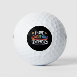 Balles De Golf J'ai des tendances homosexuelles Fierté LGBTQ Arc-