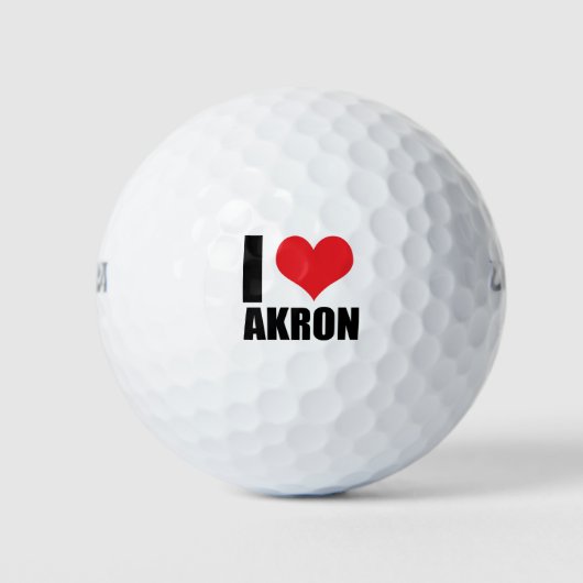 Balles De Golf J'aime Akron (Devant)