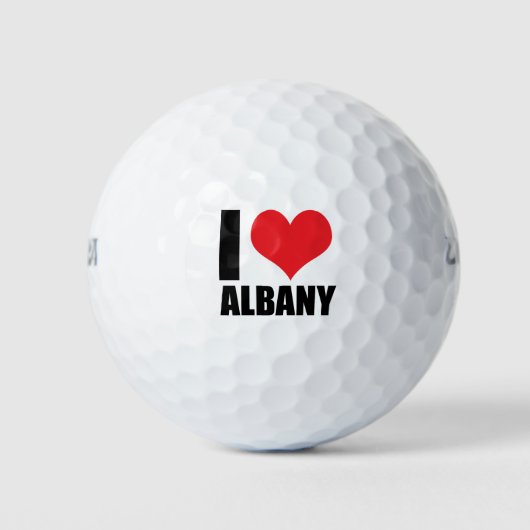 Balles De Golf J'aime Albany (Devant)