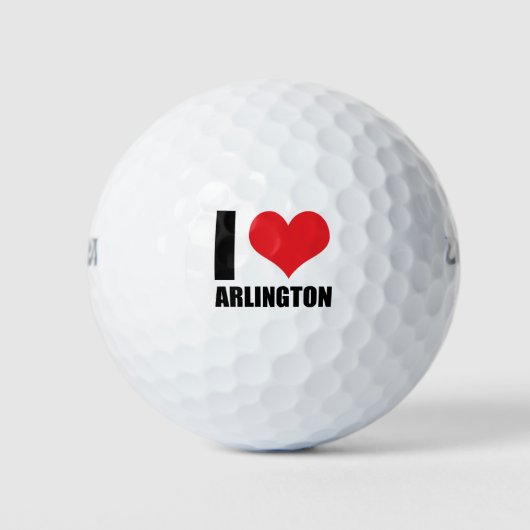 Balles De Golf J'aime Arlington (Devant)