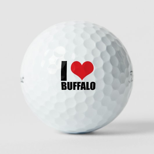 Balles De Golf J'aime Buffalo (Recto)