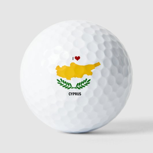 Balles De Golf J'aime Chypre (Recto)
