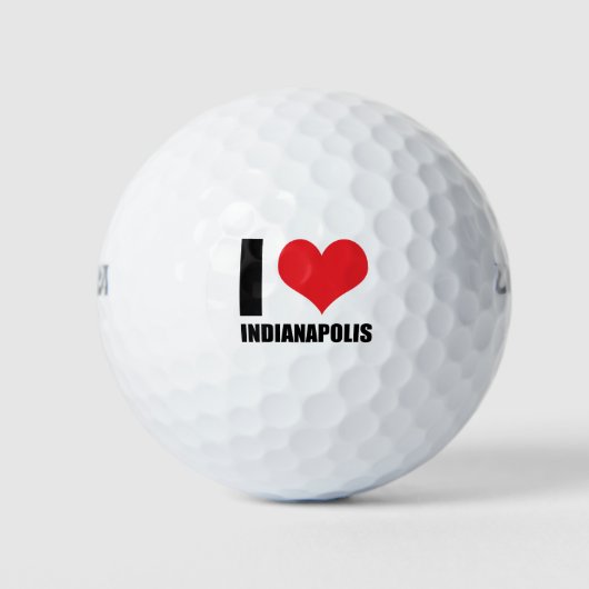 Balles De Golf J'aime Indianapolis (Devant)