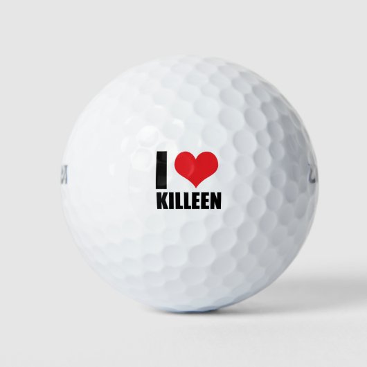 Balles De Golf J'aime Killeen (Devant)