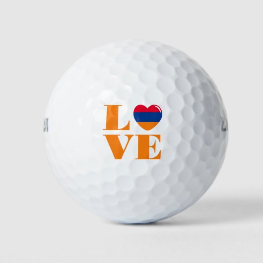 Balles De Golf J'aime l'Arménie (Devant)