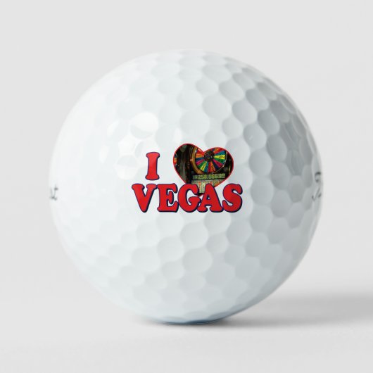 Balles De Golf J'aime Las Vegas Slots (Recto)