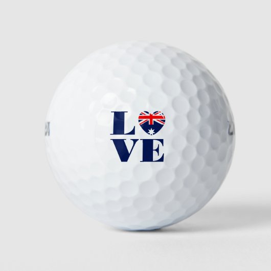 Balles De Golf J'aime l'Australie (Devant)