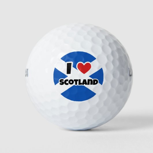 Balles De Golf J'aime l'Écosse (Devant)