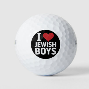 Balles De Golf J'aime les garçons juifs Je cœur des garçons juifs