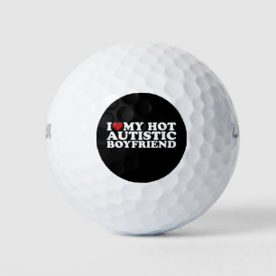 Balles De Golf J'Aime Mon Ami Autiste Chaud BF Autisme Coeur