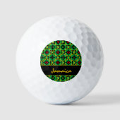 Balles De Golf Jamaica Golf Ball, Hearts & Jamaica Mode Drapeau (Recto)