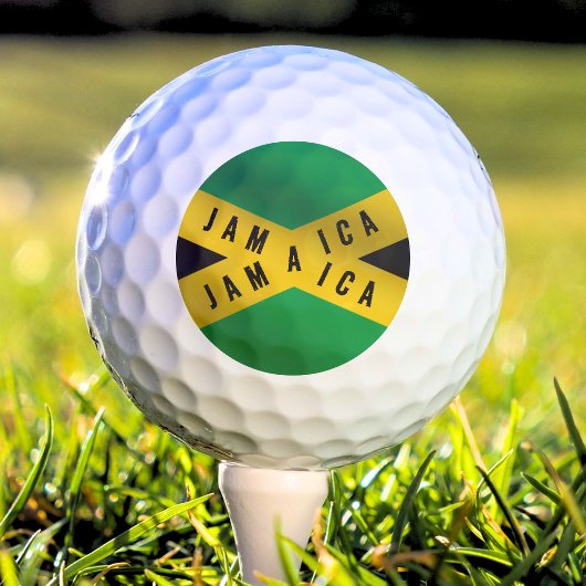 Balles De Golf Jamaïcaine Caution Bande Vert or Jamaïcain Drapeau