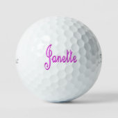 Balles De Golf "Janette" Rose Deux Tons Janette Nom, (Recto)