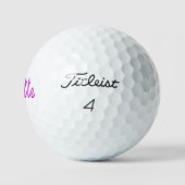 Balles De Golf "Janette" Rose Deux Tons Janette Nom, (Logo)