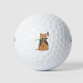 Balles De Golf Japanese Samurai Cat (Devant)