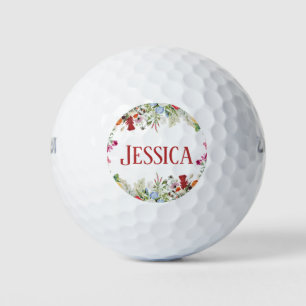 Balles De Golf Jardin Floral Personnalisé Fleurs colorées