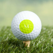 Balles De Golf jaune fluorescent - monogramme blanc (T-shirt Insitu)