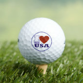 Balles De Golf Je "Coeur" Les Etats-Unis (T-shirt Insitu)