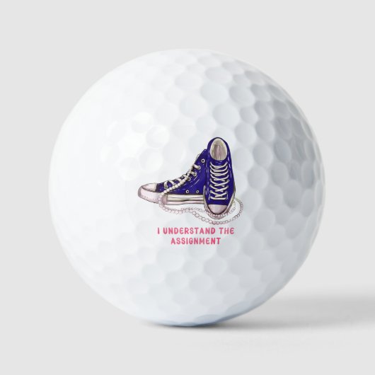 Balles De Golf Je comprends l'affectation Blue Basket Art (Recto)