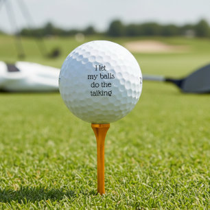 Balles De Golf Je laisse mes boules faire la conversation drôle