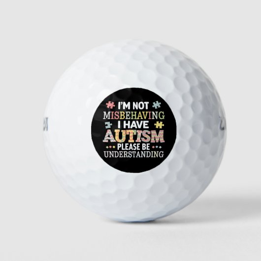 Balles De Golf Je ne me comporte pas mal, j'ai une conscience de (Devant)