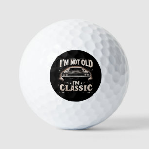 Balles De Golf Je ne suis pas vieux Je suis classique Retro Vinta
