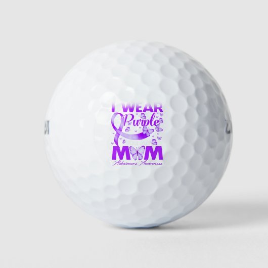 Balles De Golf Je porte le violet pour ma mère La conscience d'Al (Devant)