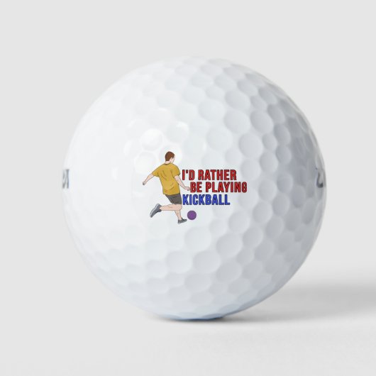 Balles De Golf Je préfère jouer à KickBall (Devant)