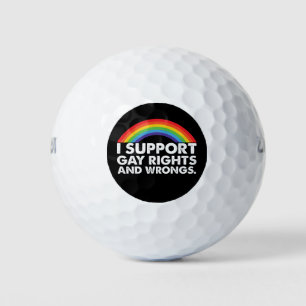 Balles De Golf Je soutiens les droits des gays et les torts des g