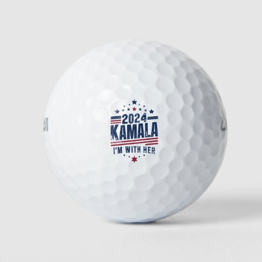 Balles De Golf Je suis avec son vote Kamala pour 2024 Kamala-Harr (Devant)