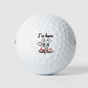 Balles De Golf Je suis ici Teddy Bear Grumpy Voodoo Bunny