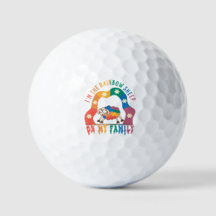 Balles De Golf Je suis le mouton arc-en-ciel de ma famille - mout