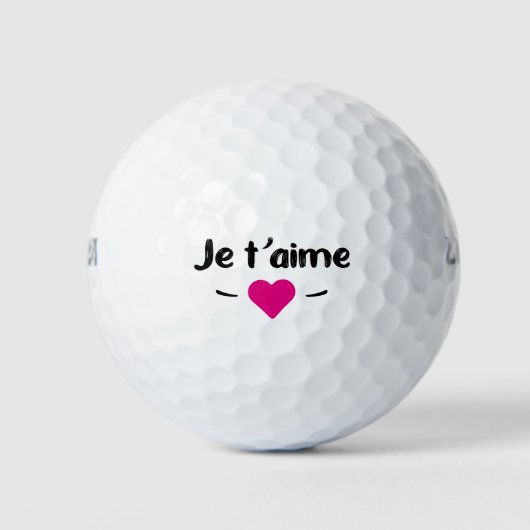 Balles De Golf Je t'aime (Devant)