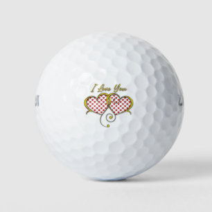 Balles De Golf Je t'aime Design