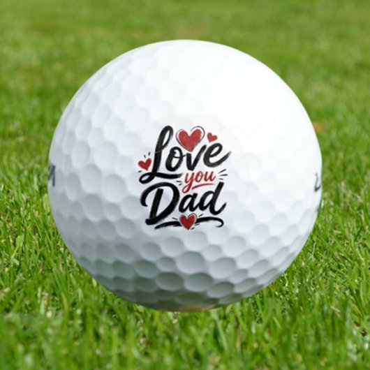 Balles De Golf Je t'aime Papa