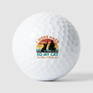 Balles De Golf Je travaille dur afin que mon chat puisse avoir un