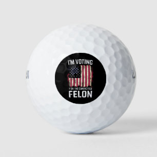Balles De Golf Je vote pour le condamné Felon Pro Trump 2024