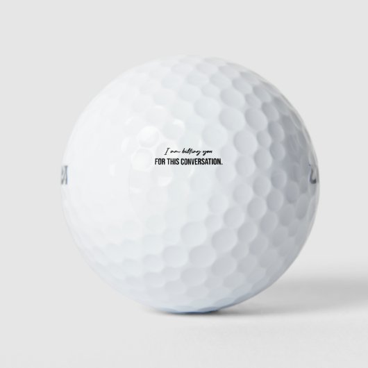 Balles De Golf Je vous facture cette conversation (Devant)