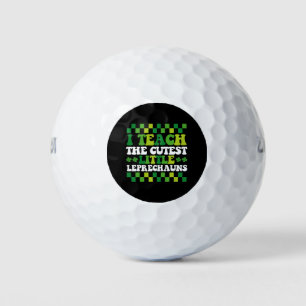 Balles De Golf J'Enseigne À L'Enseignant Le Petit Leprechauns Le