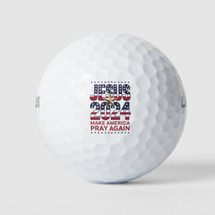 Balles De Golf Jésus 2024 Faisons à Nouveau Prié l'Amérique