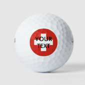 Balles De Golf Jeu de golf personnalisé drapeau suisse pour la Su (Devant)