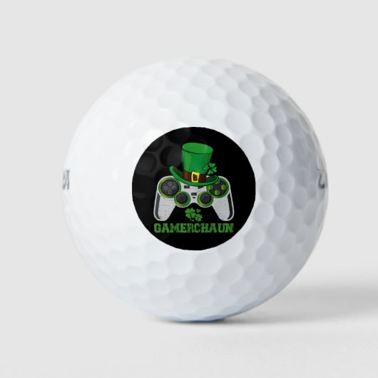 Balles De Golf Jeu vidéo Leprechaun Garçons Jour de la Saint Patr (Devant)