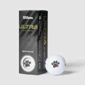 Balles De Golf Jeu vidéo Retro 80s 8 bits Pixel Art Chien Paw (Emballage)