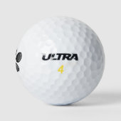 Balles De Golf Jeu vidéo Retro 80s 8 bits Pixel Art Chien Paw (Logo)