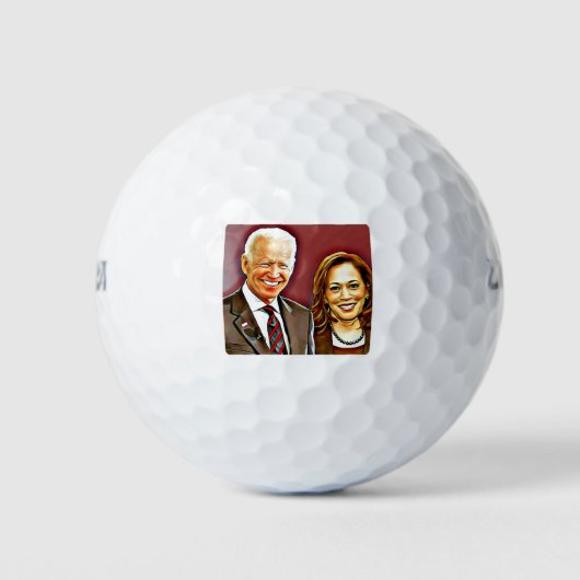 Balles De Golf Joe Biden et Kamala Harris_ 46e président_ (Devant)