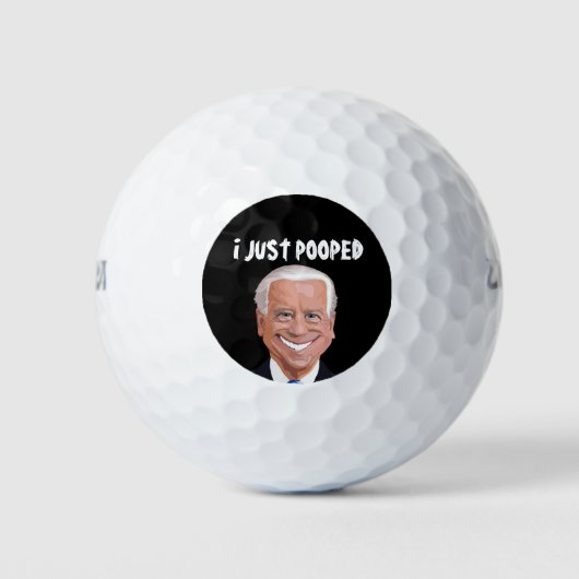 BALLES DE GOLF JOE BIDEN JE JOST POOPÉ GOLF BALLS (Devant)