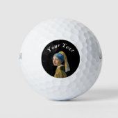 Balles De Golf Johannes Vermeer - Fille avec une oreille perle (Devant)