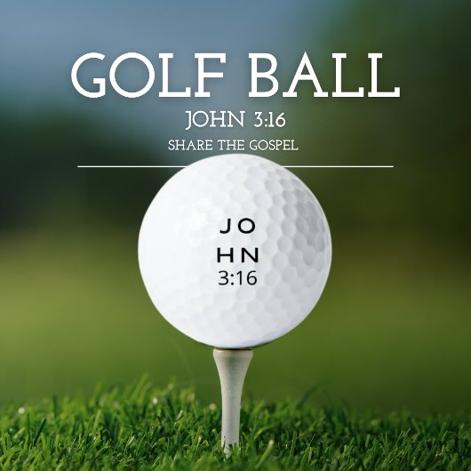 Balles De Golf John 3:16 Gospel Golf Balls